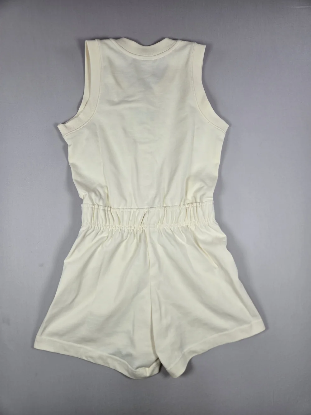 NWT Nike Sportswear Big Girls Sleeveless Henley Romper Coconut Milk Medium